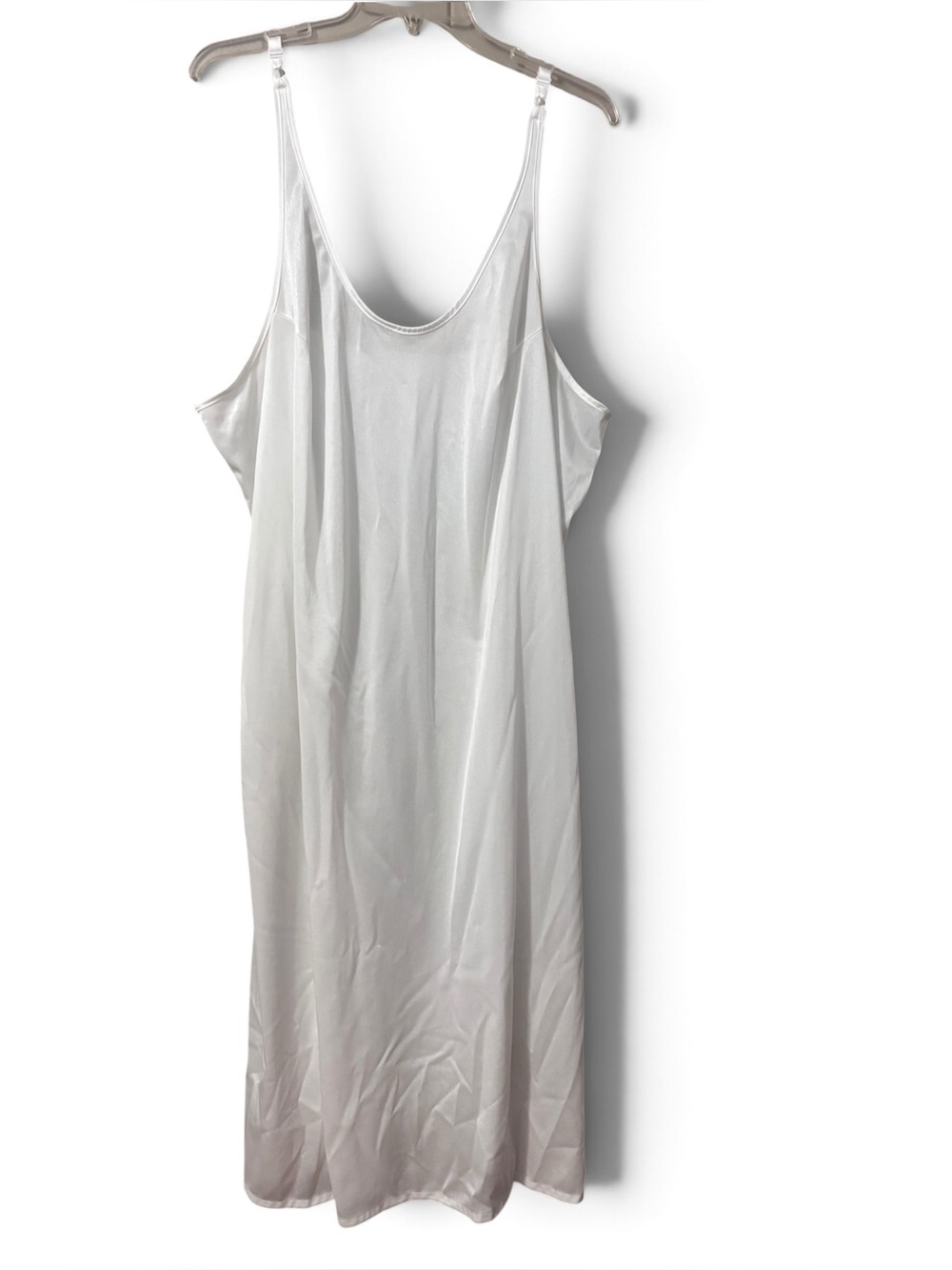 Vintage Velrose Slip white full length silky Slip Dress